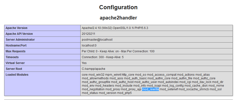Configuración Apache